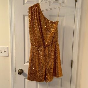 Rose Gold Sequin Romper